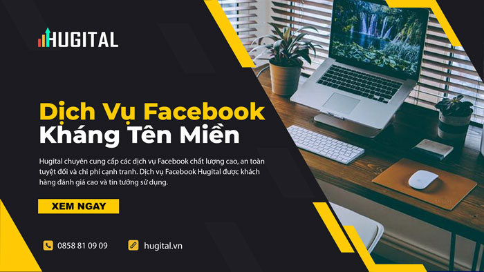 Hugital là đơn vị cung cấp dịch vụ kháng tên miền bị Facebook chặn uy tín